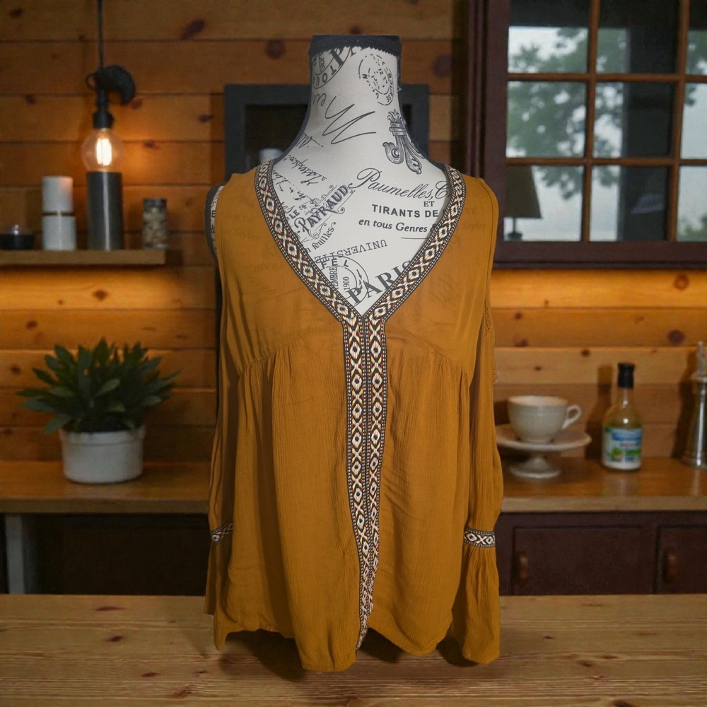 Jolt Mustard‎ Bohemian Blouse